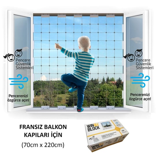 アルミン　5g11個　4.3g12個　3.4g14個　2.5g20個 Winblock Kids - Balkonlar için Çocuk Güvenlik Çelik Ağ Sistemi - 4 M²