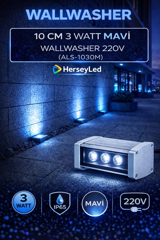 ALLES 10 CM 3 WATT BEYAZ WALLWASHER 220V