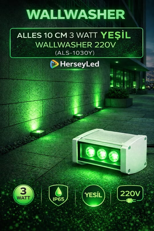 ALLES 10 CM 3 WATT BEYAZ WALLWASHER 220V
