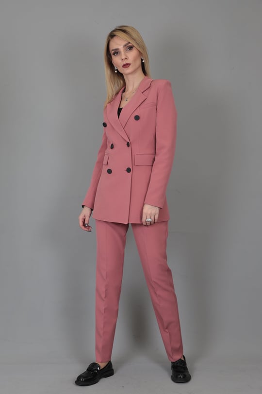 Blazer Ceket & Boru Paça Pantolon Takım-Gül Kurusu - Önder Özsoy | Ofis  Giyim | Yeni Sezon