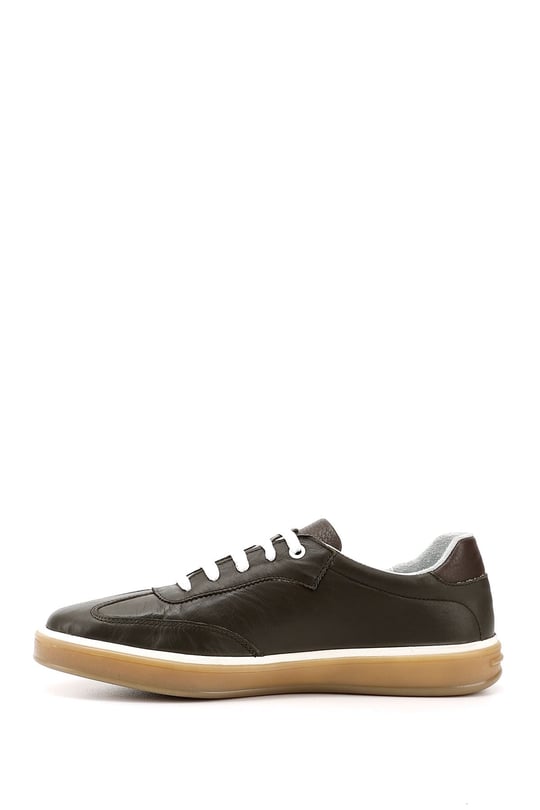 Erkek  Bağcıklı Hakiki Deri Comfort Sneaker