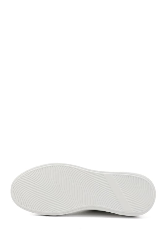 Erkek Beyaz Bağcıklı Hakiki Deri Comfort Sneaker