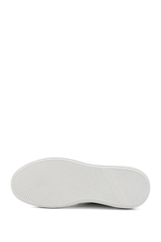 Erkek Beyaz Bağcıklı Hakiki Deri Comfort Sneaker