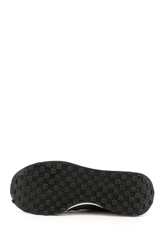Erkek Gri Bağcıklı Hakiki Deri Sneaker