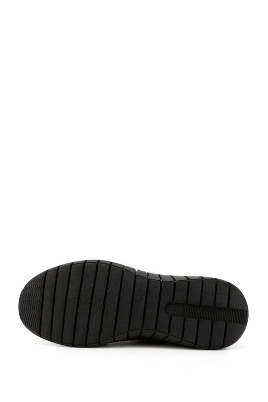 Erkek Gri Bağcıklı Kauçuk Taban Hakiki Deri Sneaker