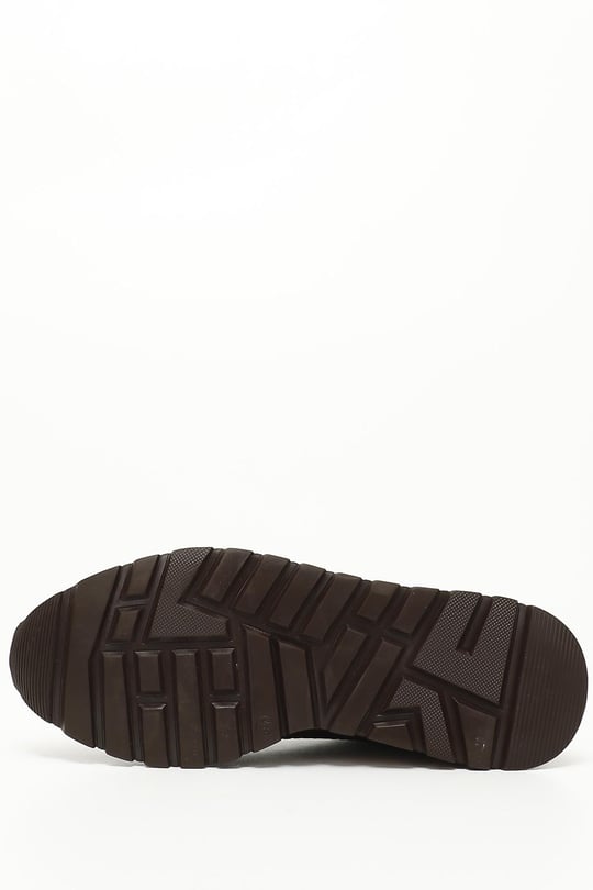 Erkek Kahve Antik Bağcıklı Hakiki Deri Comfort Sneaker