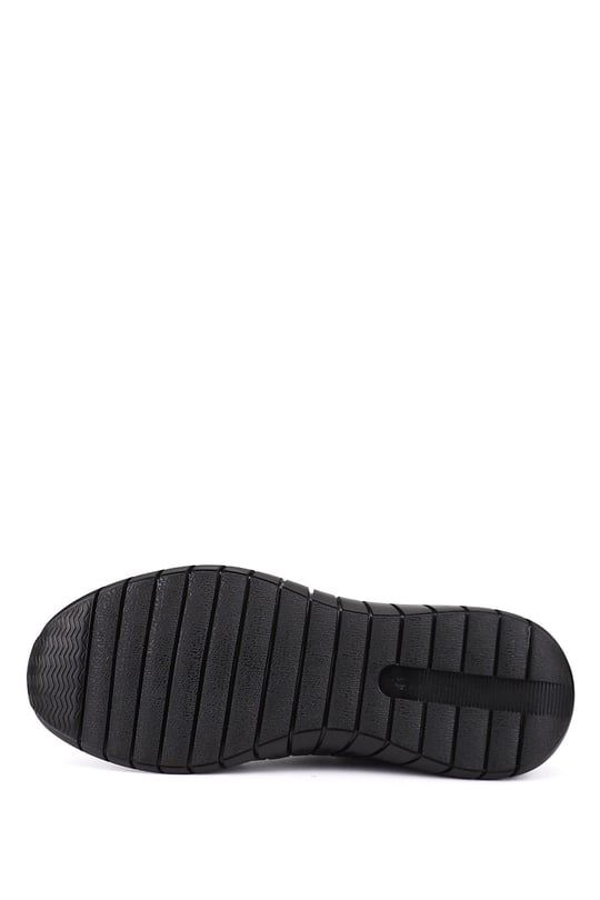 Men's Coffee Antique Lace-up Rubber Sole Genuine Leather Sneaker