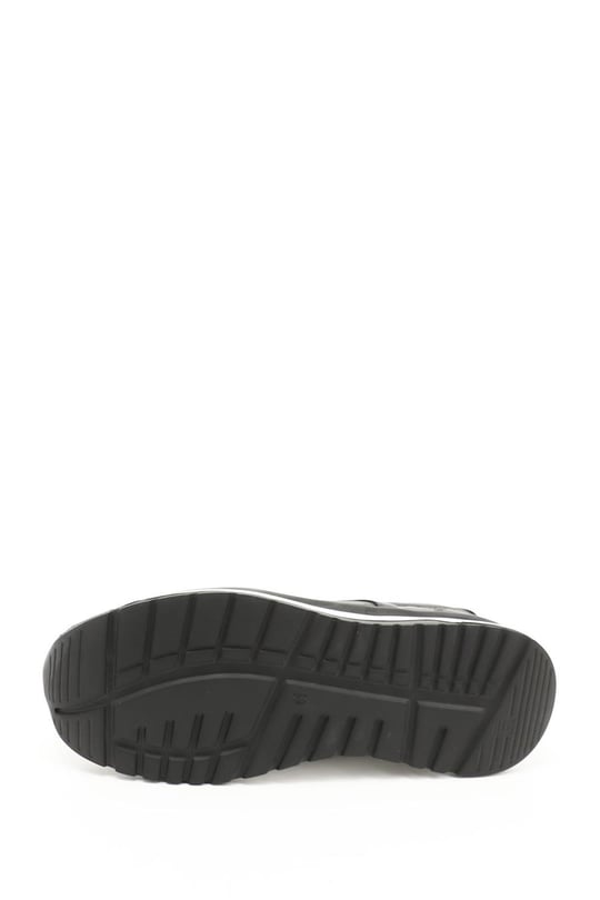 Erkek Siyah Bağcıklı Hakiki Deri Comfort Sneaker