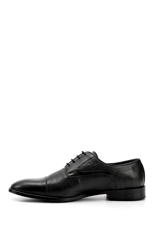 Men's Black Lace-Up Genuine Leather Classic Shoes