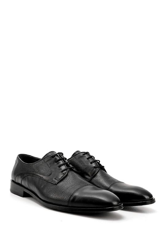 Men's Black Lace-Up Genuine Leather Classic Shoes