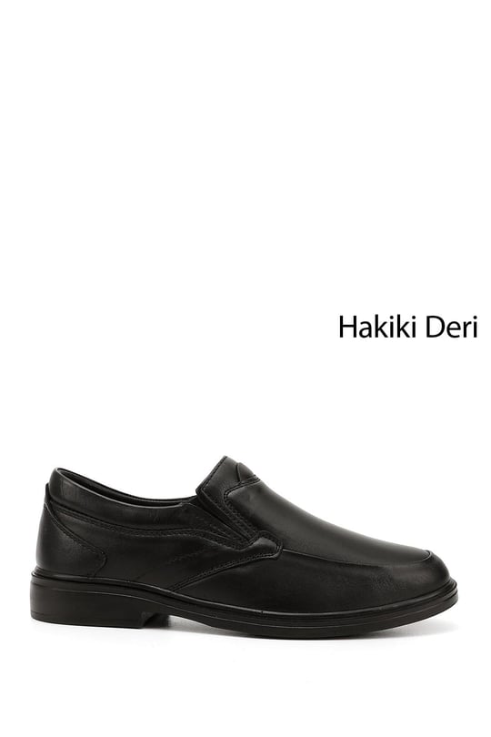 Erkek Siyah Hakiki Deri Klasik Comfort Ayakkabı