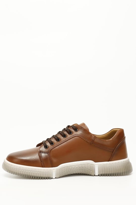 Erkek Taba Antik Bağcıklı Hakiki Deri Comfort Sneaker