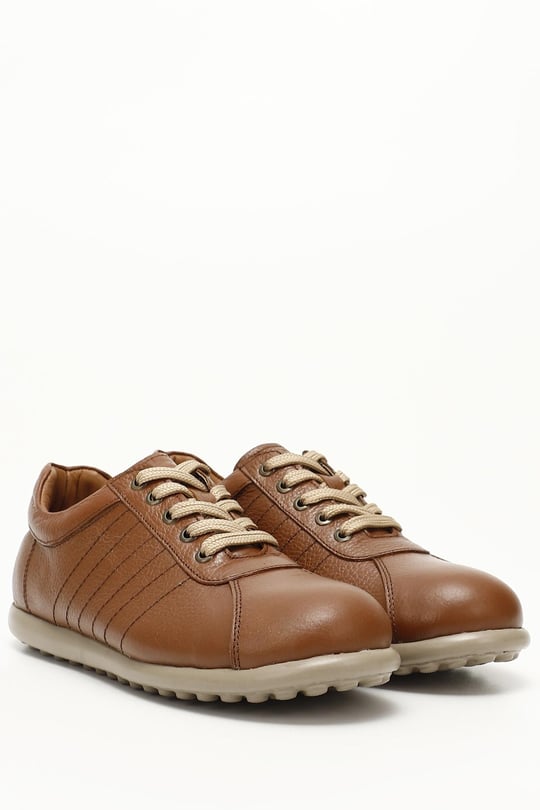 Erkek Taba Floter Bağcıklı Hakiki Deri Comfort Sneaker
