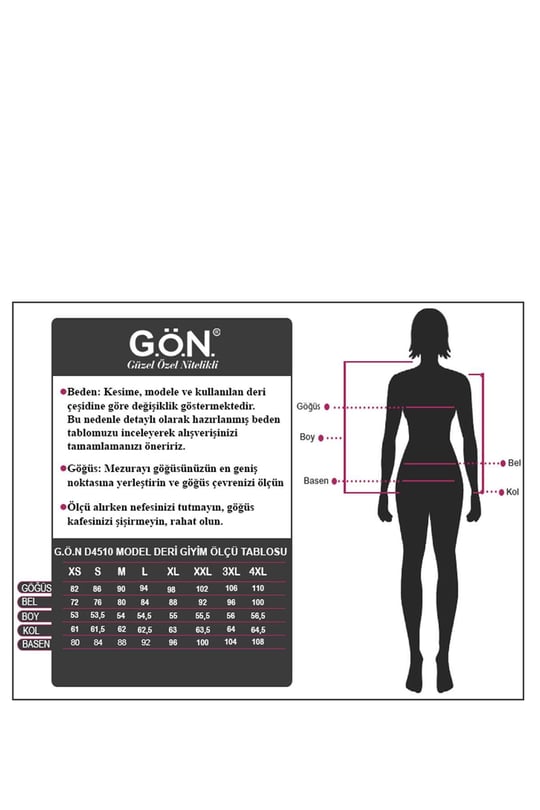 Gön Deri Kadın Mont D4510