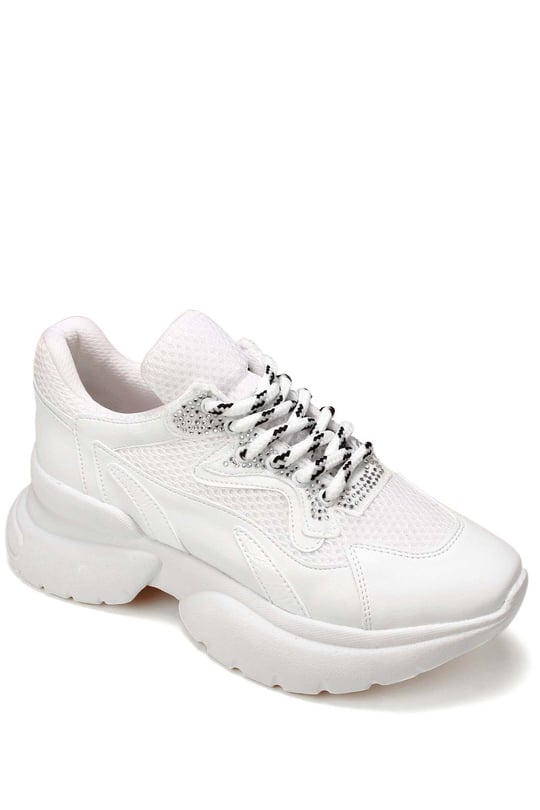 Gön Dolgu Taban Bağcıklı Spor Kadın Sneaker 37116