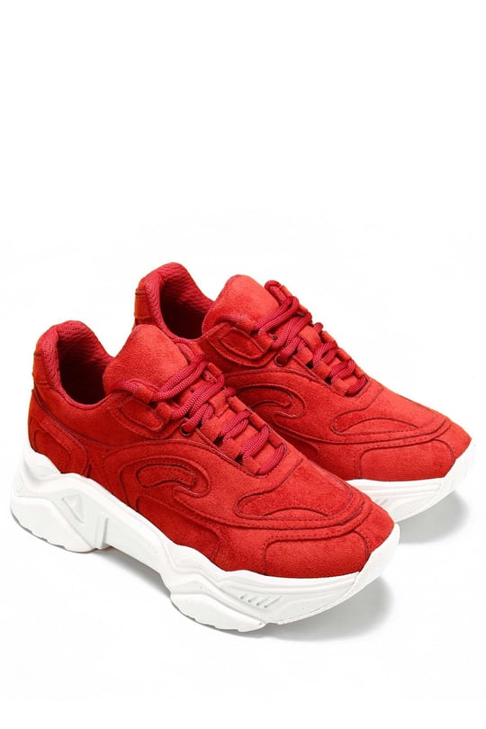 Gön Dolgu Taban Bağcıklı Spor Kadın Sneaker 37117