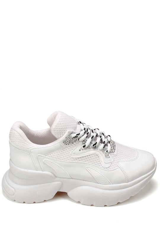 Gön Dolgu Taban Bağcıklı Spor Kadın Sneaker 37116