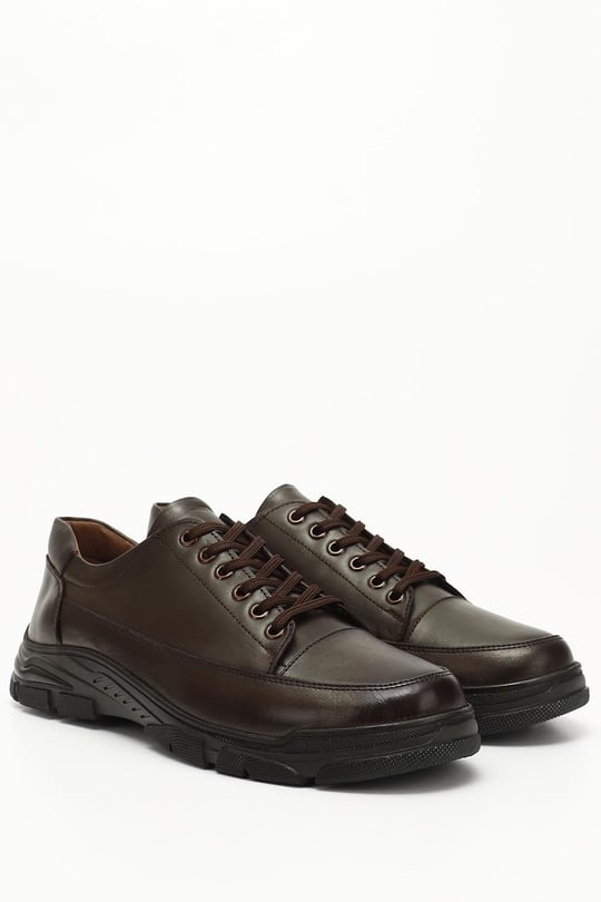 Gön Hakiki Deri Bağcıklı Erkek Günlük Sneaker  01963