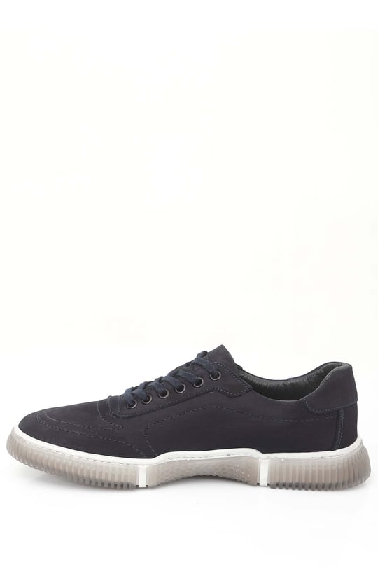 Gön Hakiki Deri Bağcıklı Jel Tabanlıklı Erkek Günlük Sneaker 01125