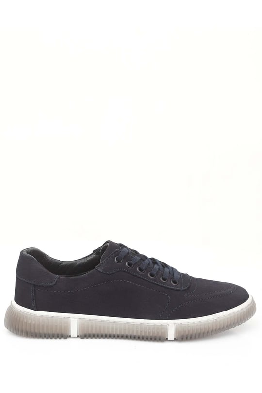 Gön Hakiki Deri Bağcıklı Jel Tabanlıklı Erkek Günlük Sneaker 01125