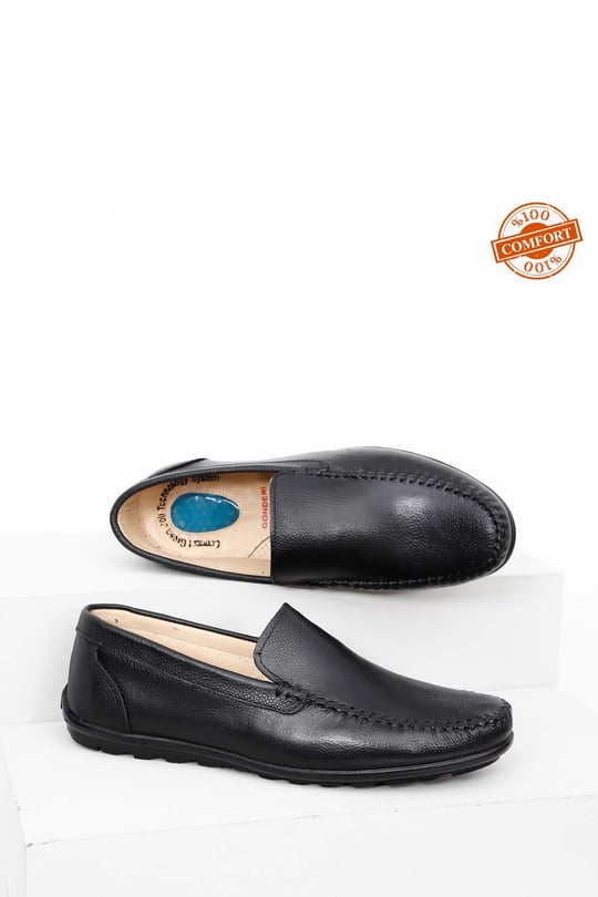 Gön Hakiki Deri Jel Tabanlıklı Loafer Günlük Erkek Ayakkabı 02146