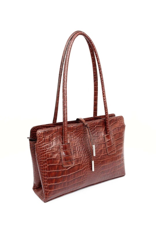 Gön Hakiki Deri Kadın Omuz Çantası Q8606 