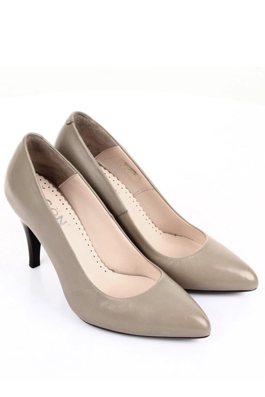 Gön Hakiki Deri Sivri Burun İnce Yüksek Topuklu Stiletto Kadın Ayakkabı 22354