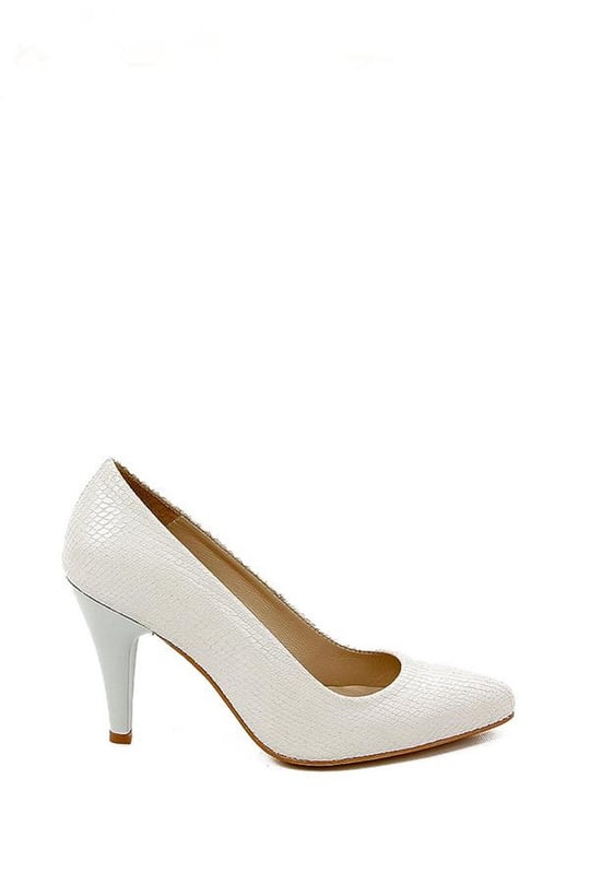 Gön Hakiki Deri Sivri Burun İnce Yüksek Topuklu Stiletto Kadın Ayakkabı 22354
