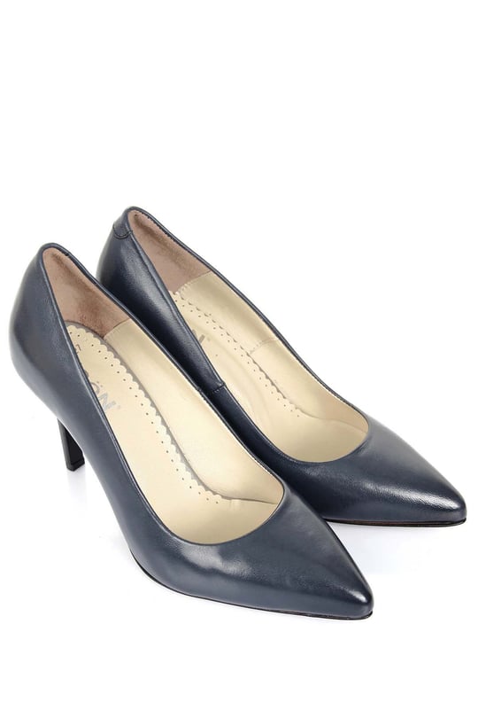 Gön Hakiki Deri Sivri Burun Yüksek İnce Topuklu Stiletto Kadın Ayakkabı 24127