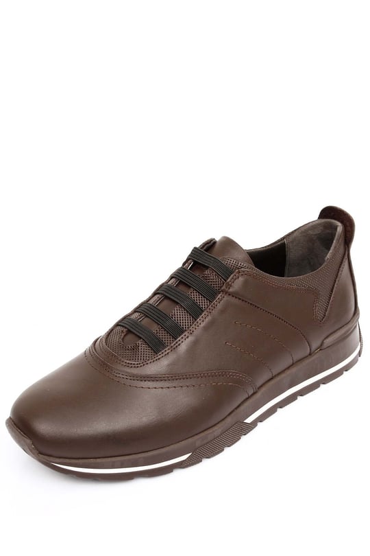 Gön Hakiki Deri Yuvarlak Burun Bağcıklı Günlük Erkek Ayakkabı 02906