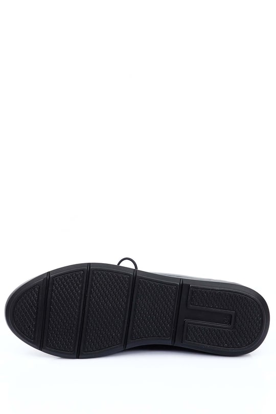 Gön Hakiki Deri Yuvarlak Burun Bağcıklı Kadın Günlük Sneaker 77051