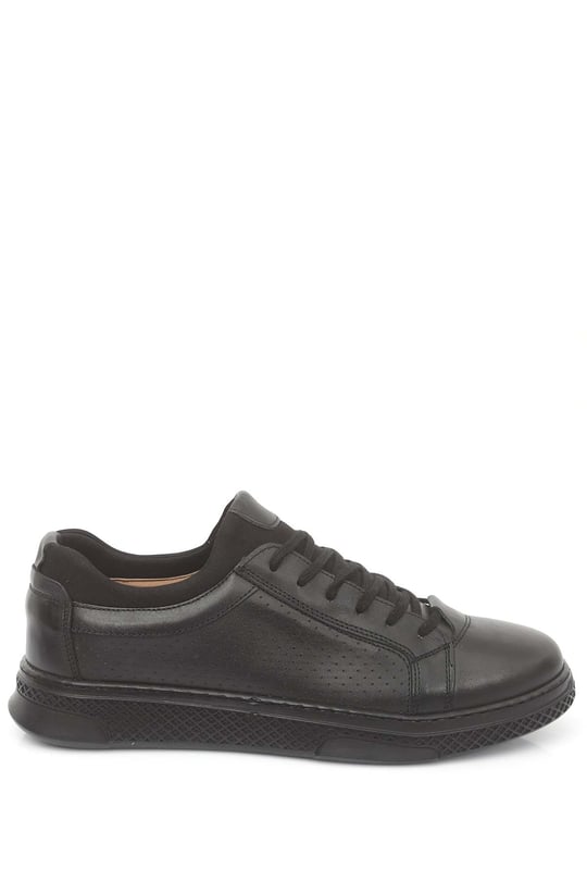 Gön Hakiki Deri Yuvarlak Burun Bağcıklı Günlük Erkek Sneaker 01783