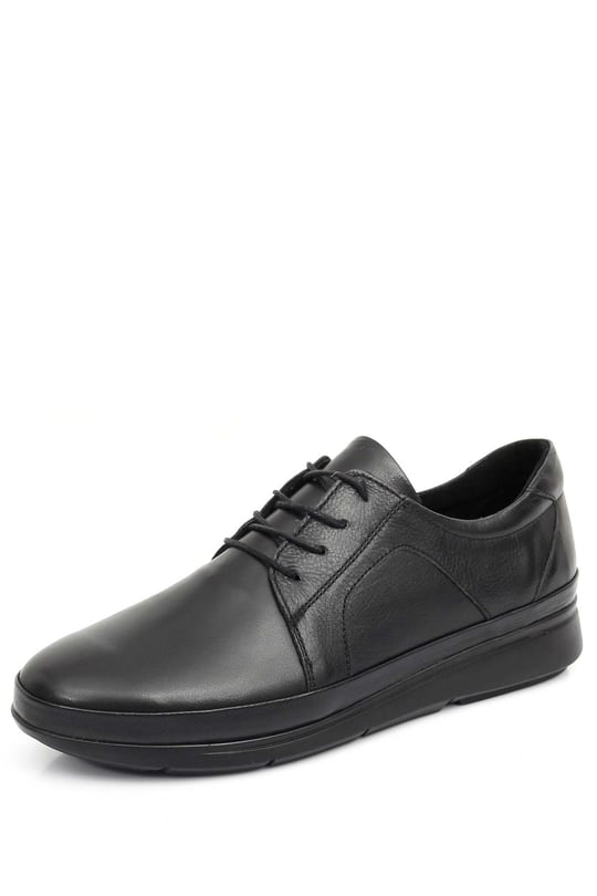 Gön Hakiki Deri Yuvarlak Burun Dolgu Taban Kadın Günlük Sneaker 77050