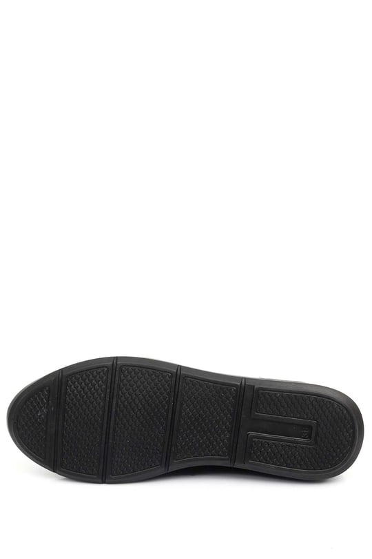 Gön Hakiki Deri Yuvarlak Burun Dolgu Taban Kadın Günlük Sneaker 77050