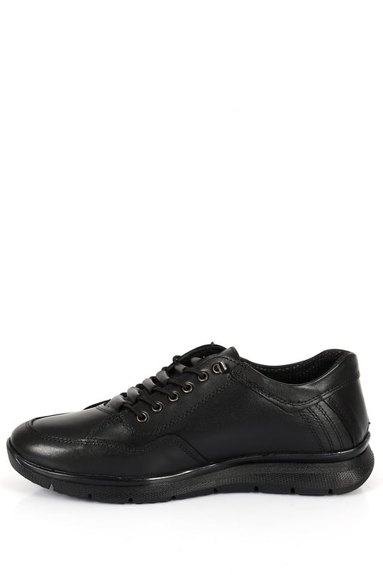 Gön Hakiki Deri Yuvarlak Burun Lastikli Bağcıklı Günlük Erkek Sneaker 00183