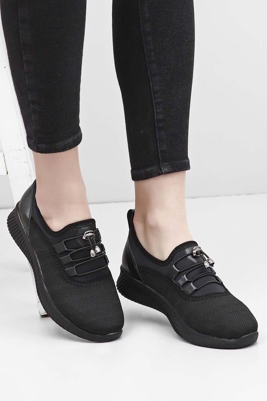Gön Kadın Bağcıklı Kumaş Günlük Sneaker 40822