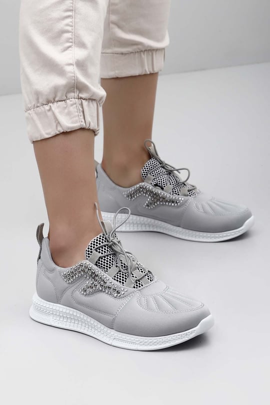 Gön Kadın Bağcıklı Kumaş Günlük Sneaker 37190