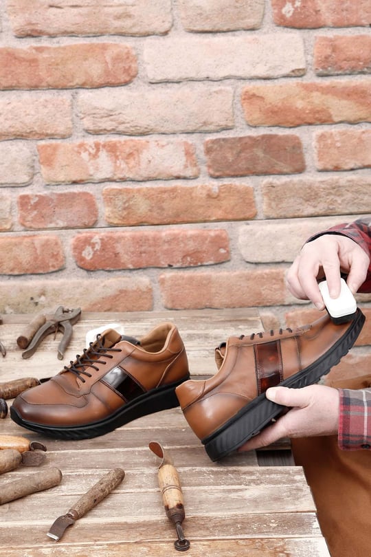 Gön Platinum Hakiki Deri Bağcıklı Erkek Sneaker 34690