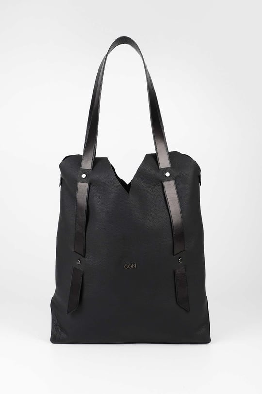 Gön Platinum Hakiki Deri Büyük Boy Kadın Shopper Bag B6620