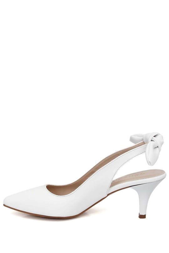 Gön Sivri Burun Orta İnce Topuk Arkası Açık Kadın Ayakkabı 37009