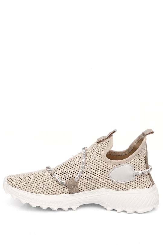 Gön Yuvarlak Burun Dolgu Taban Taşlı Kadın Sneaker 35102
