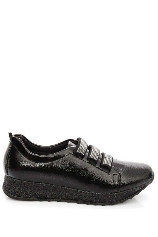 Gön Yuvarlak Burun Dolgu Topuk Taşlı  Kadın Sneaker 37850