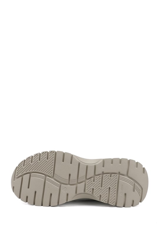 Kadın Beyaz Dolgu Taban Lastik Bağcıklı Hakiki Deri Sneaker