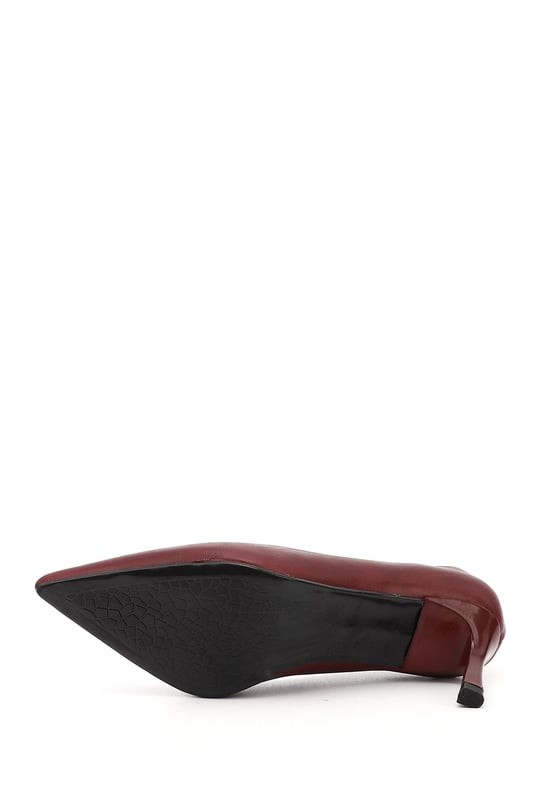 Kadın Bordo Sivri Burun İnce Topuklu Stiletto