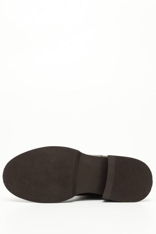 Kadın Kahve Floter Kalın Taban Hakiki Deri Chelsea Bot