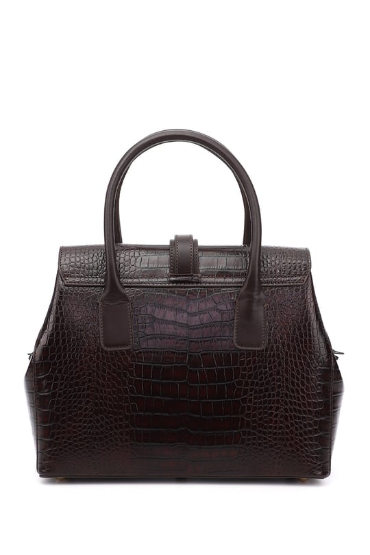 Women's Brown Krako Genuine Leather Hand and Shoulder Bag