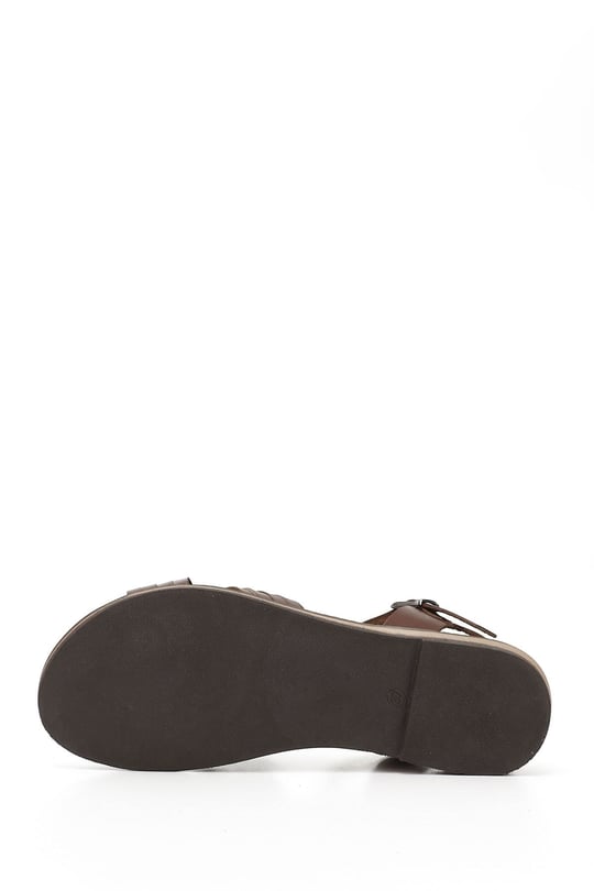 Women's Brown Genuine Leather Sandals