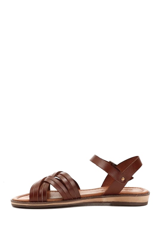 Women's Brown Genuine Leather Sandals