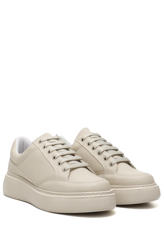 Kadın Nude Bağcıklı Dolgu Taban Comfort Sneaker