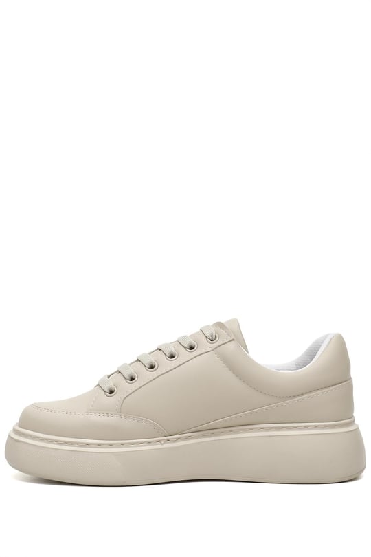 Kadın Nude Bağcıklı Dolgu Taban Comfort Sneaker